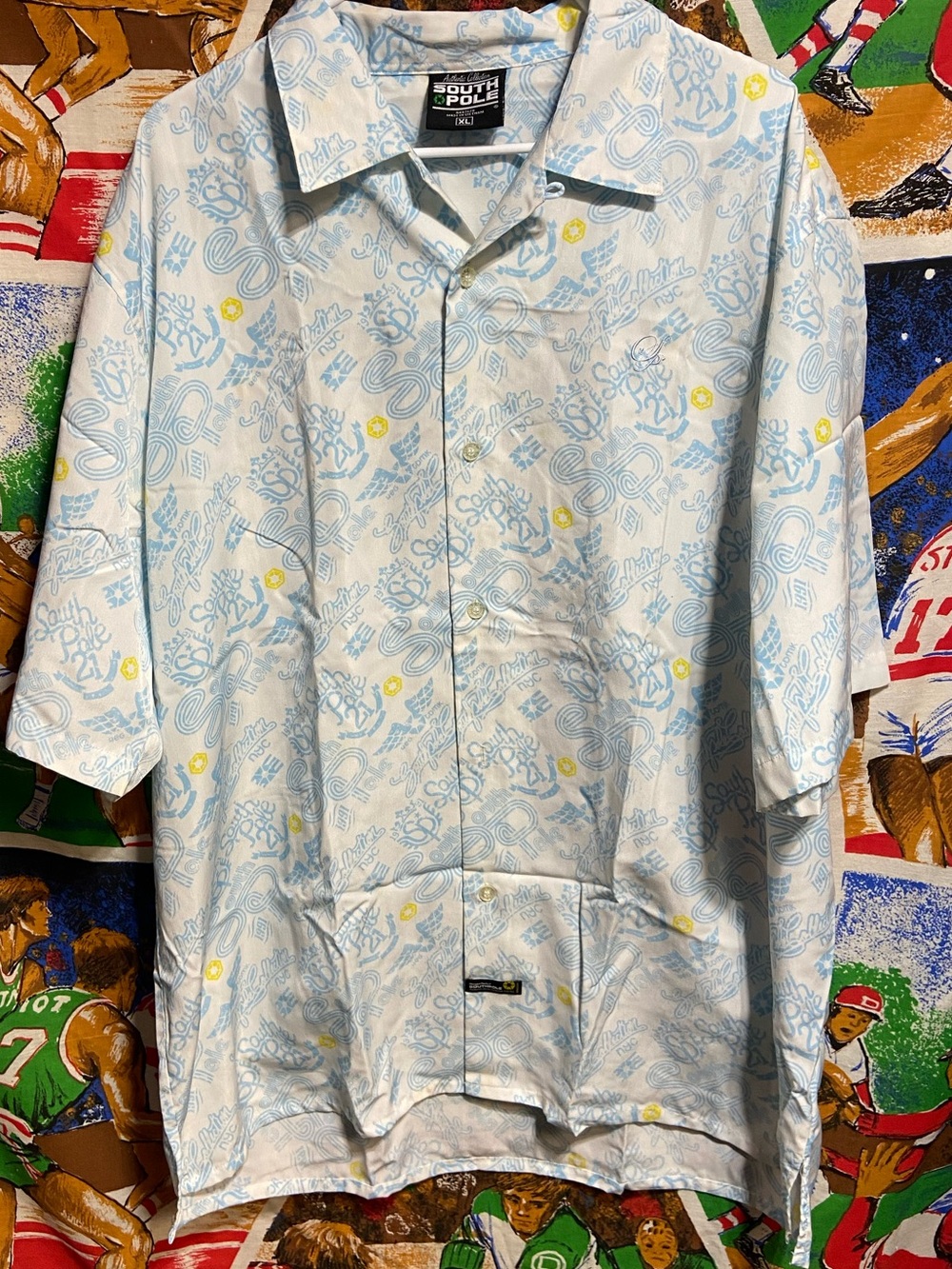 South Pole AOP Button Down Dress Shirt